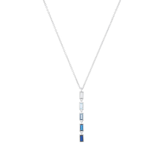 s.Oliver Y-Collier 925 Sterling Silber Damen Halskette mit Zirkonia inkl. Geschenk Box