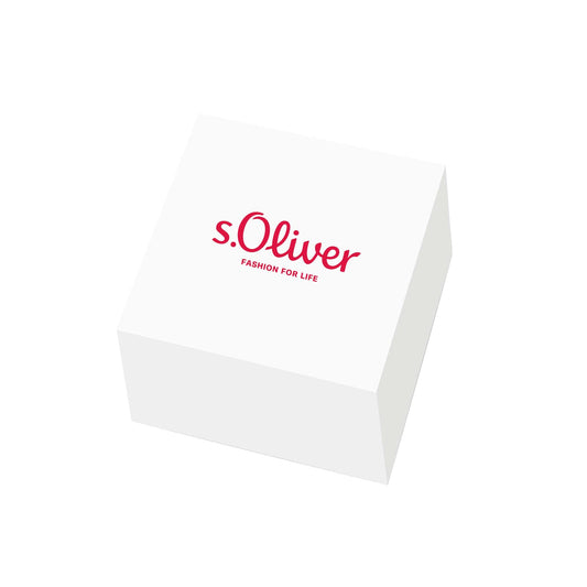 s.Oliver Edelstahl Damenring mit Kristall in Roséfarben inkl. Geschenk Box