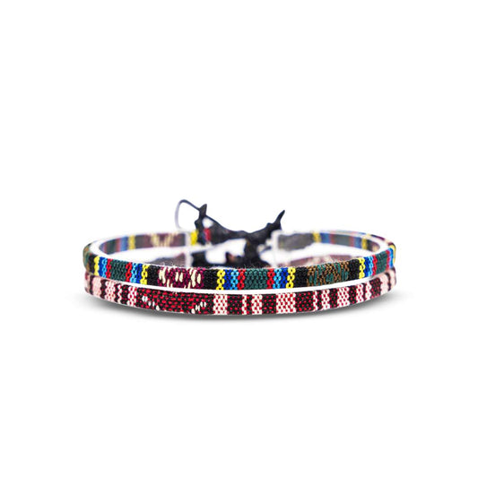 Unisex Surfer-Fußband (2er Set): Dünnes Boho-Hippie-Ethno Fußkettchen | Handmade, Wasserfest & Verstellbar