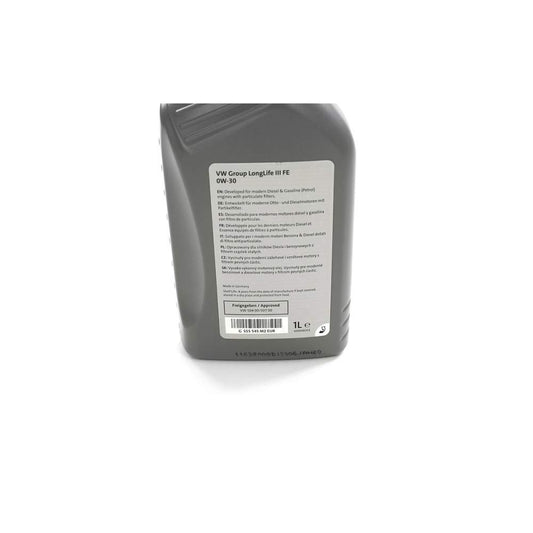 Volkswagen Longlife 3 Motoröl (GS55545M2EUR): 1 Liter, 0W30