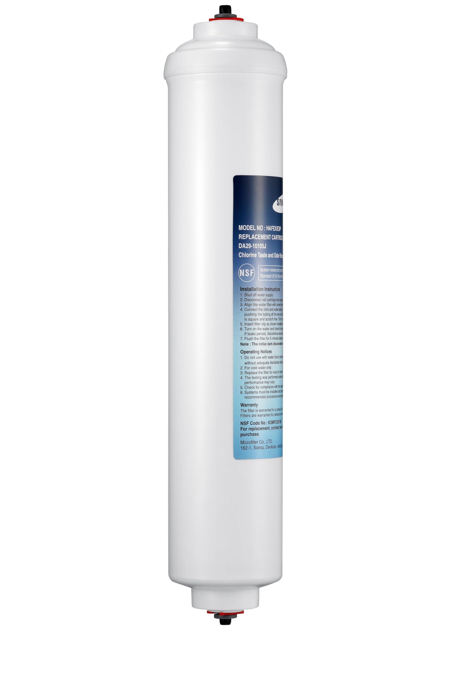 Samsung Externer Wasserfilter (Original-Ersatzteil) HAFEX/EXP für French-Door-Kühlschränke, NSF-zertifiziert