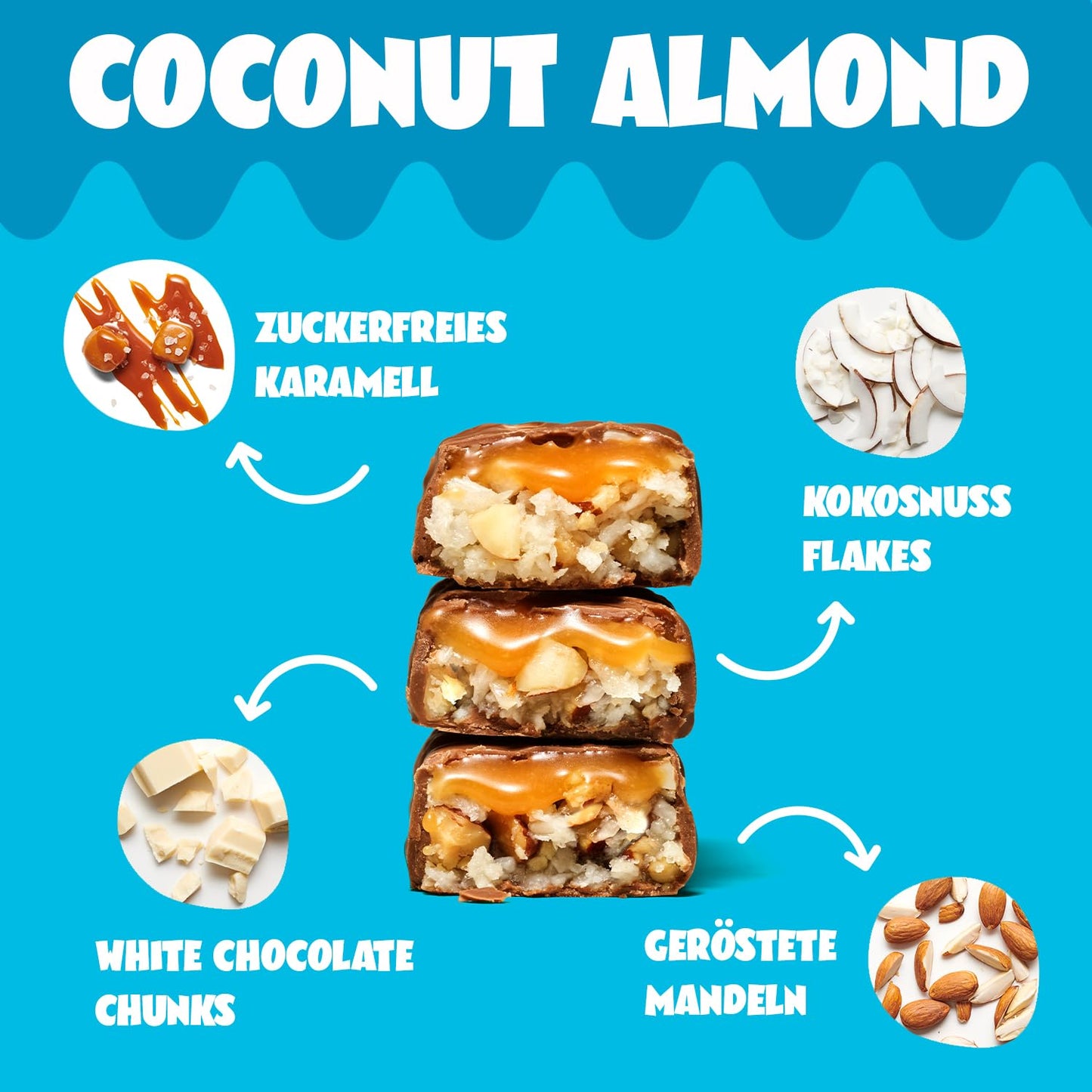 AHEAD Keto Riegel: Coconut Almond (18x 35g) | Low Carb Riegel ohne Zuckerzusatz