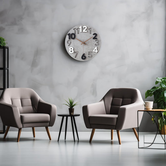 Stellarize Modern Holz 3D-Wanduhr (30cm) ohne Tickgeräusche für Wohnzimmer, Küche, Büro