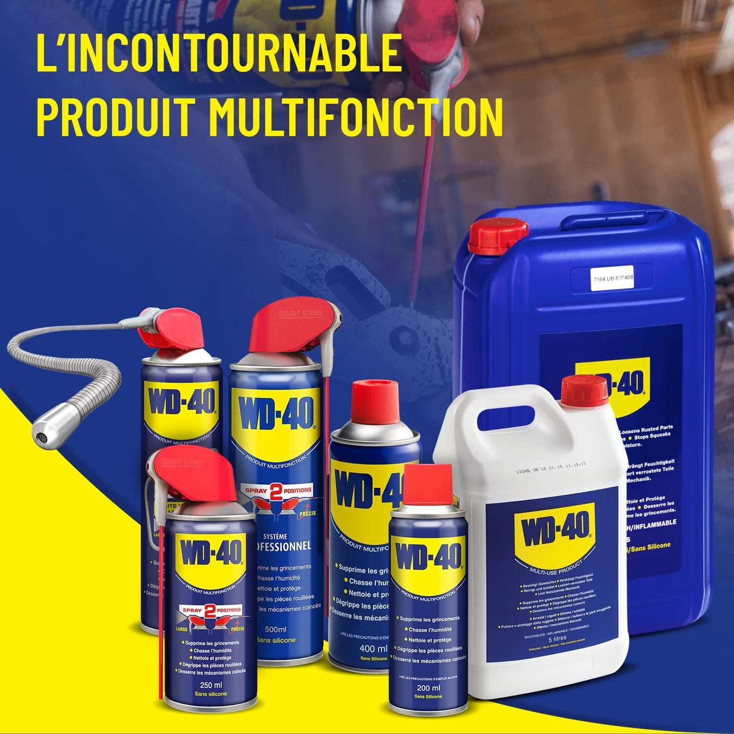 WD-40 Multifunktionsöl (25 Liter Kanister) für Werkstatt, Betrieb und Landwirtschaft