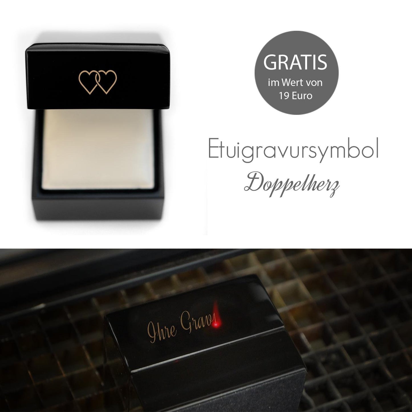 AMOONIC Verlobungsringe (Paar) Silber 925 mit Zirkonia 'GRATIS Etui mit 2 Herzen' (Weißgold-Platin Optik)