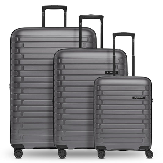 PACTASTIC Hartschalen Reisekoffer-Set (3-teilig) mit Dehnfalte & TSA-Schloss