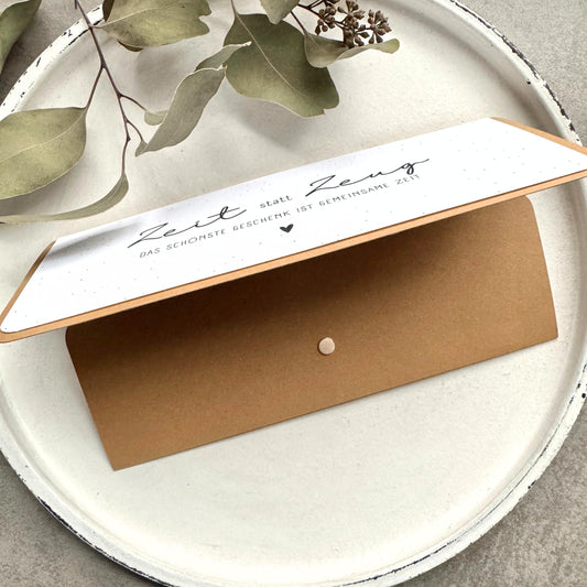 Zeit statt Zeug (11x22cm): Stilvolle Geschenkverpackung für besondere Momente