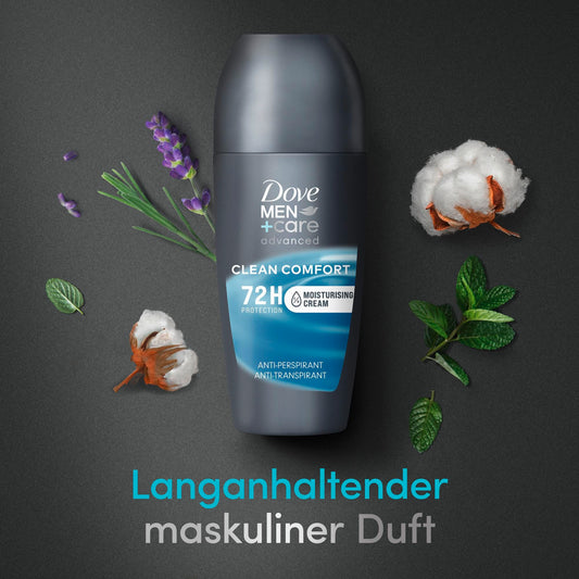 Dove MEN+care advanced 'Clean Comfort' Anti Transpirant Roll-On (6x50ml)