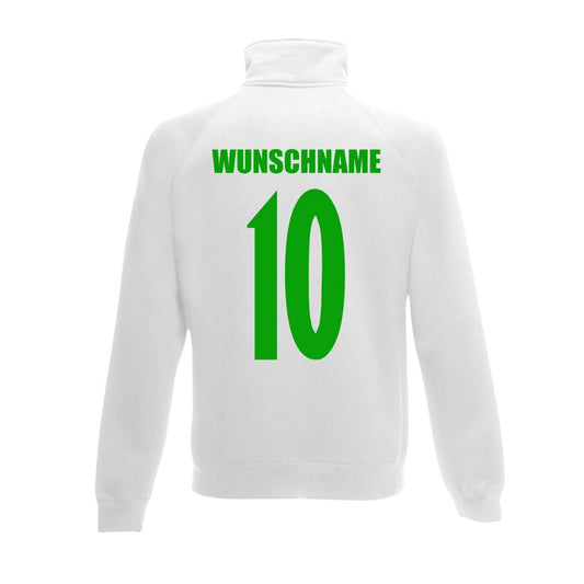 Algerien 'ALGERIA' Sweatjacke mit Wunschname & Nummer in Weiß