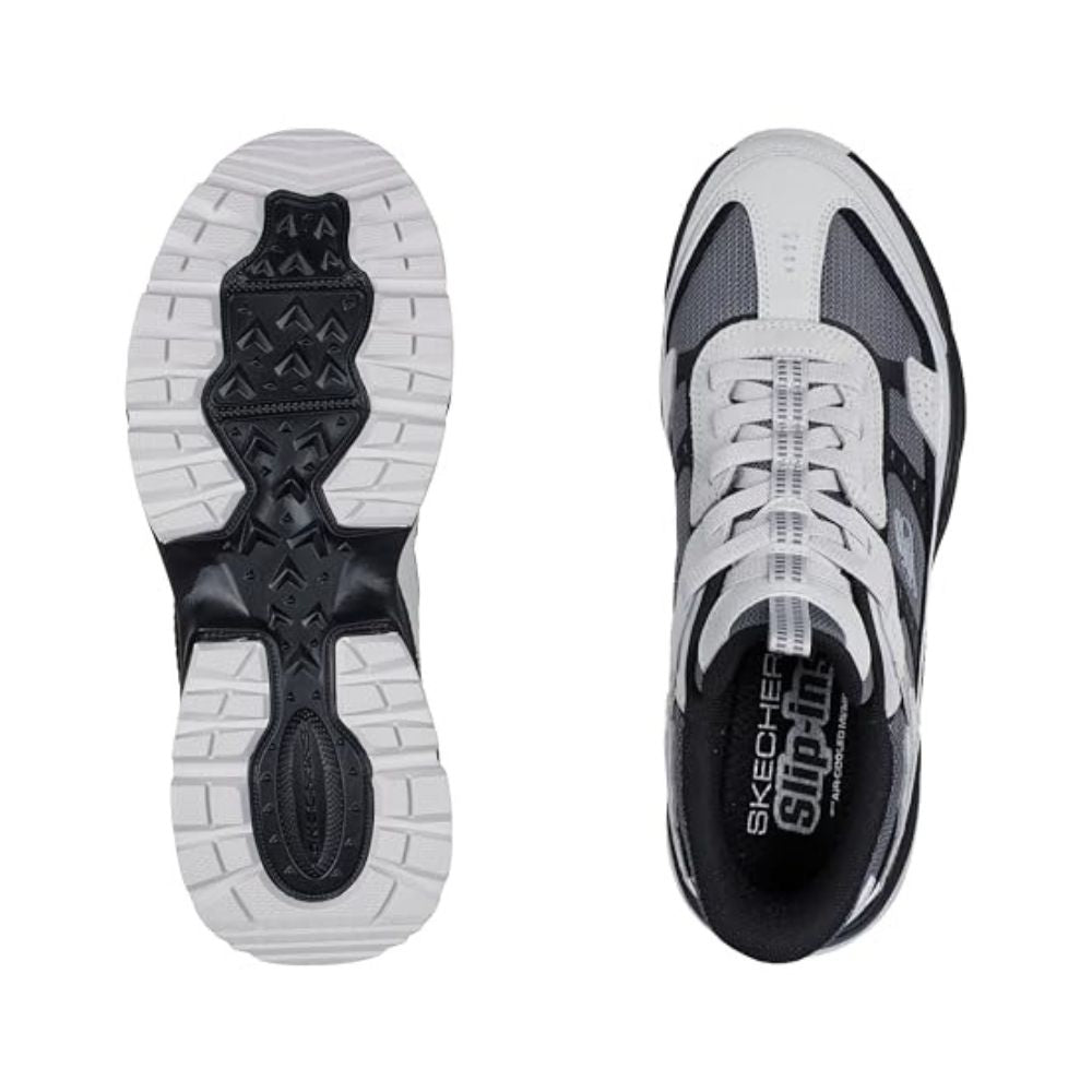 Skechers 'Vigor AT' Slip-Ins Herren Sneaker: Graues Textil-Synthetik