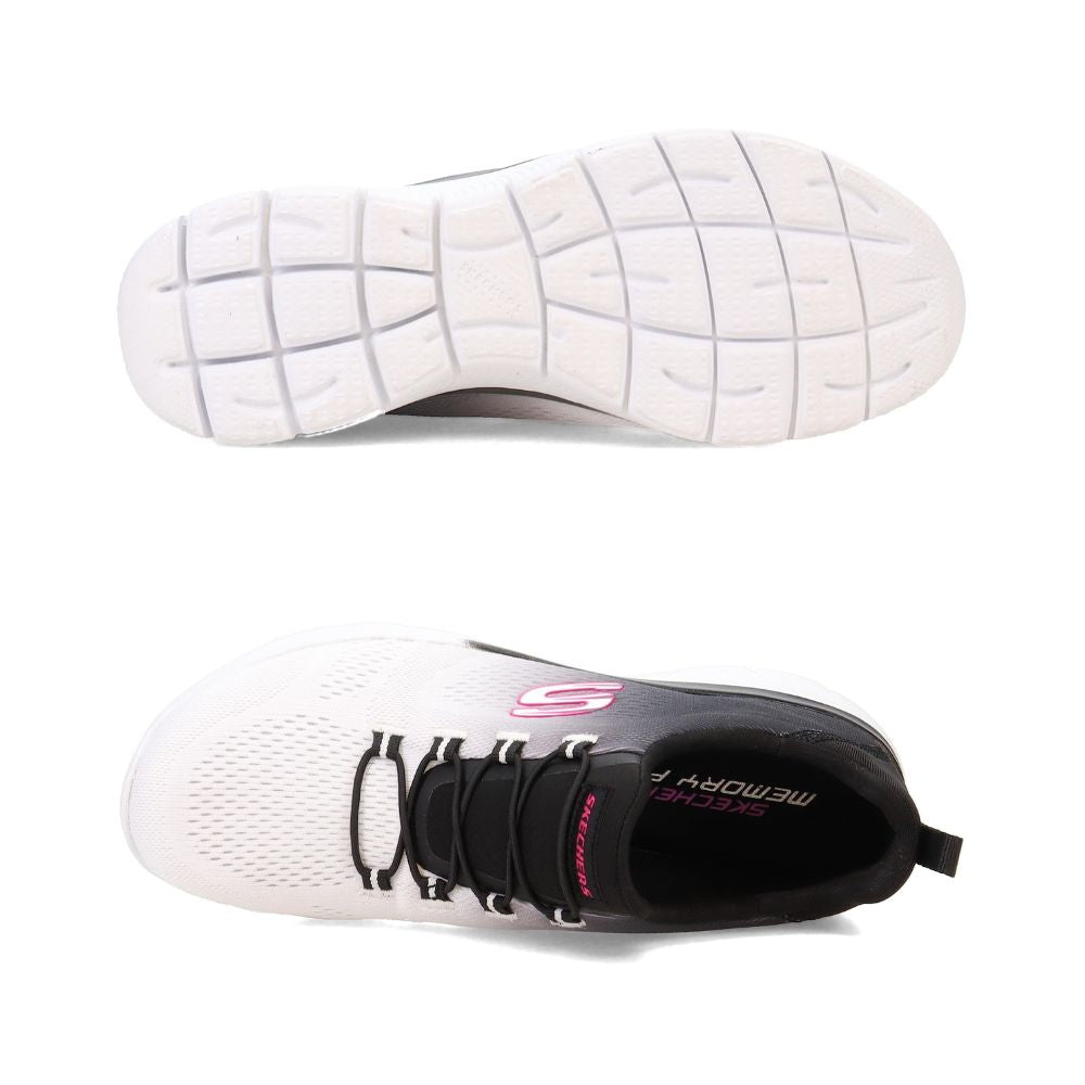Skechers 'Summits Bright Charmer' Slip-On Damen Sneaker mit S/W Netzbesatz