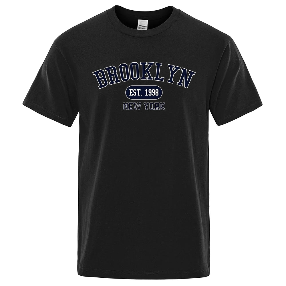 Brooklyn EST. 1998 NYC T-Shirt | Urban Rundhals-Streetwear für den Sommer (Schwarz) 1