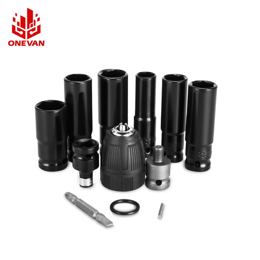 12 Teile/satz 14/17/18/19/21/22 MM Elektrische Schraubendreher Schlüssel Zubehör Schlagschrauber Buchse Adapter Kit Bohrer Stick Adapter SET