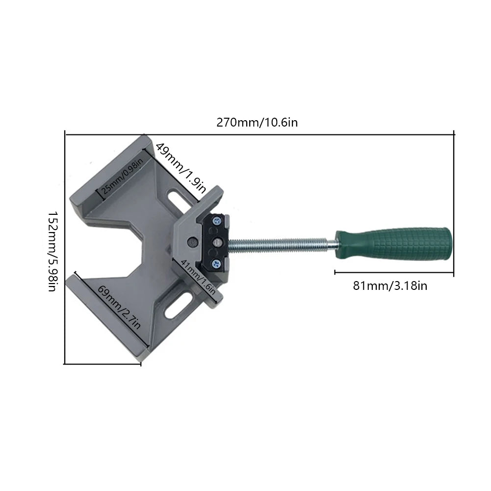 90 Grad Winkelspanner | Hochwertige Legierungsklemme für präzise Ecken bei Holz, Metall und Glas3