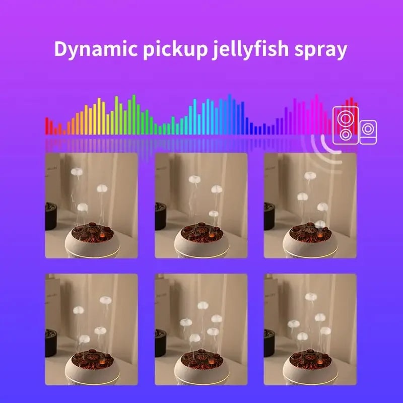 Dynamischer Quallen-Luftbefeuchter (250ml) mit Aroma-Diffuser & 7 Farben Nachtlichtern inkl. Fernbedienung für das Schlafzimmer
