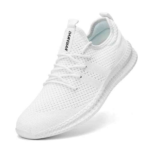 DAMYUAN Sommer Sneaker für Herren | Trendy, Bequem und Stilvoll: in Größen 36-46 (Weiß)