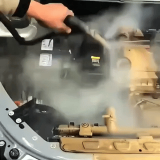 Hochdruck-Dampfreiniger mit 3,5 Bar Druck, 1300ml Tank für Küche, Bad, Fugen, Fenster, Klimaanlage & Auto (GIF Preview)