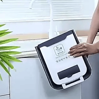 Faltbarer Küchenmülleimer 10 Liter | Schrankhängend Abfalleimer: Klappbar (Preview GIF)