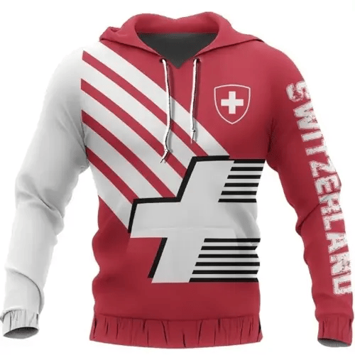 Schweizer Flagge Trend Hoodie: Unisex | EM2024 Streetwear (Preview GIF)