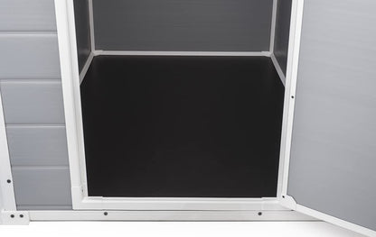 Keter Manor Gartenhaus (4x3) auch für kleine Gärten: Wetterfest, Kunststoff, Grau