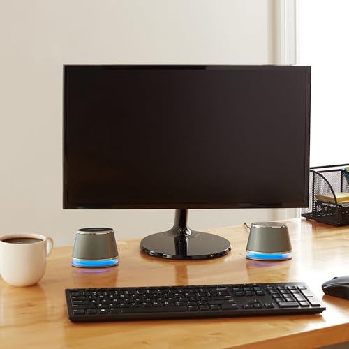Amazon Basics Stereo-2.0-Lautsprecher für PC oder Laptop (USB-Stromversorgung) 1x Paar