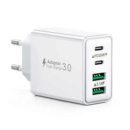USB-C Ladegerät (40W) 4-Ports Schnellladegerät für iPhone, iPad, Samsung und mehr