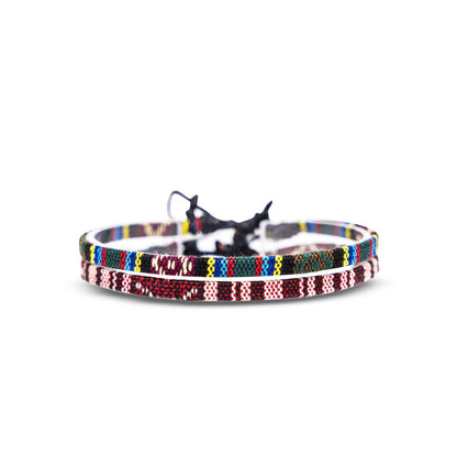 Unisex Surfer-Fußband (2er Set): Dünnes Boho-Hippie-Ethno Fußkettchen | Handmade, Wasserfest & Verstellbar