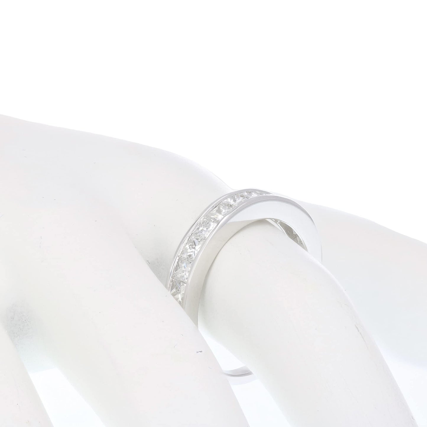 Vir Jewels Prinzessschliff 14 Kt Weißgold Diamant-Damenring: Weiß/Crystal (J)