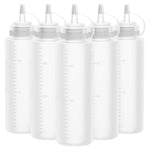 Lestiven 250ml Squeeze Quetsch-Flasche (5 Stück) mit Kappen - BPA Frei