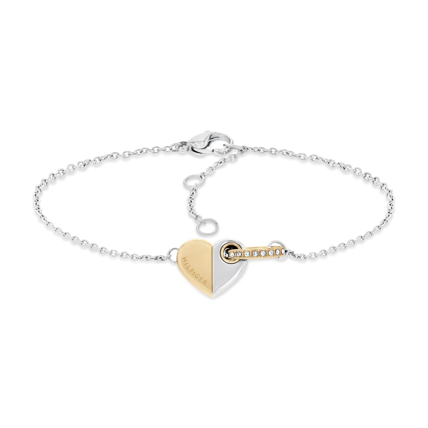 Tommy Hilfiger Gliederarmband für Damen mit einem Herz-Charm