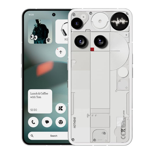 Nothing Phone (3) – Smartphone mit 50 MP Triple-Kamera, 24h Silizium-Kohlenstoff Akku, 6,67" 120Hz AMOLED Display, Glyph Matrix, 16GB + 512GB – Weiß