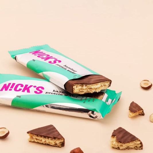 NICKS Protein Wafer Riegel Sport Mix (9x 40g): Low Carb Proteinriegel Schokopladen
