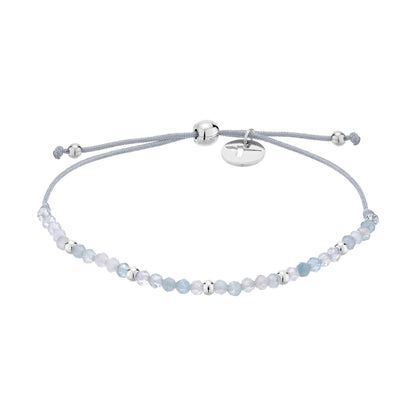 Tamaris Damen-Armband aus Aquamarin Edelsteinen und Edelstahl-Beads