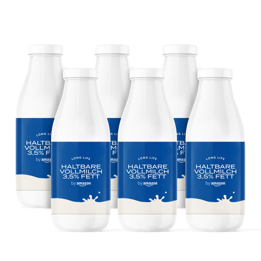 by Amazon Haltbare Vollmilch 3,5% Fett: 1 Liter (6er Pack)