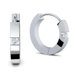 AMOONIC Creolen 'Twinkle' - Silber 925 mit Zirkonia (Diamant Ersatz) für Damen inkl. Luxusetui