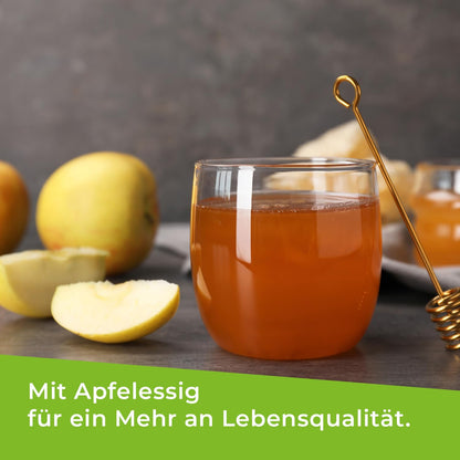 GreatVita 100% Bio Apfelessig (2x 500ml - 1 Liter): Naturtrüb & ungefiltert aus biologischem Anbau