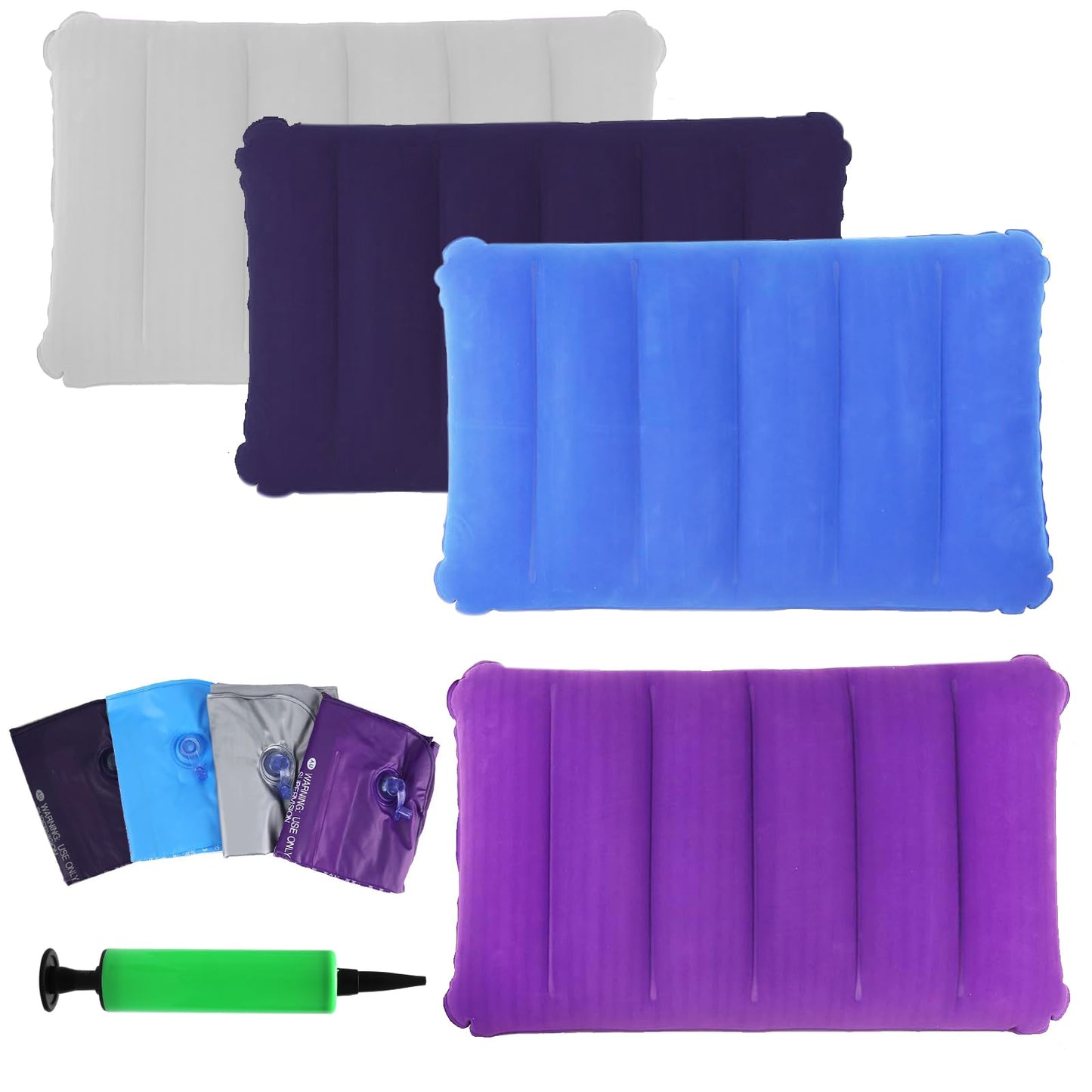 Aufblasbares Strandkissen für Schwimmen, Camping (4 Stück): PVC Reisekissen