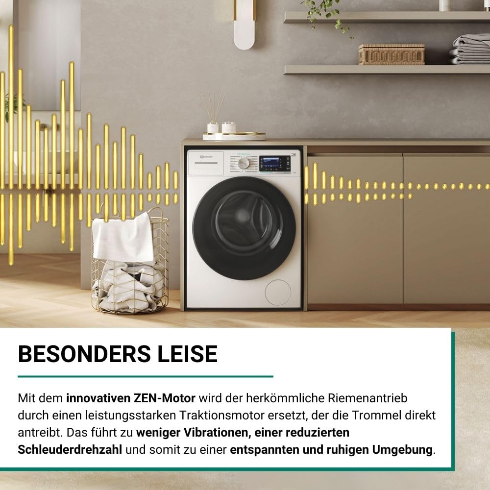 Bauknecht (B6R 88 SILENCE DE) Waschmaschine (8kg) inkl. Dampffunktion: Supreme Silence, ZEN-Motor