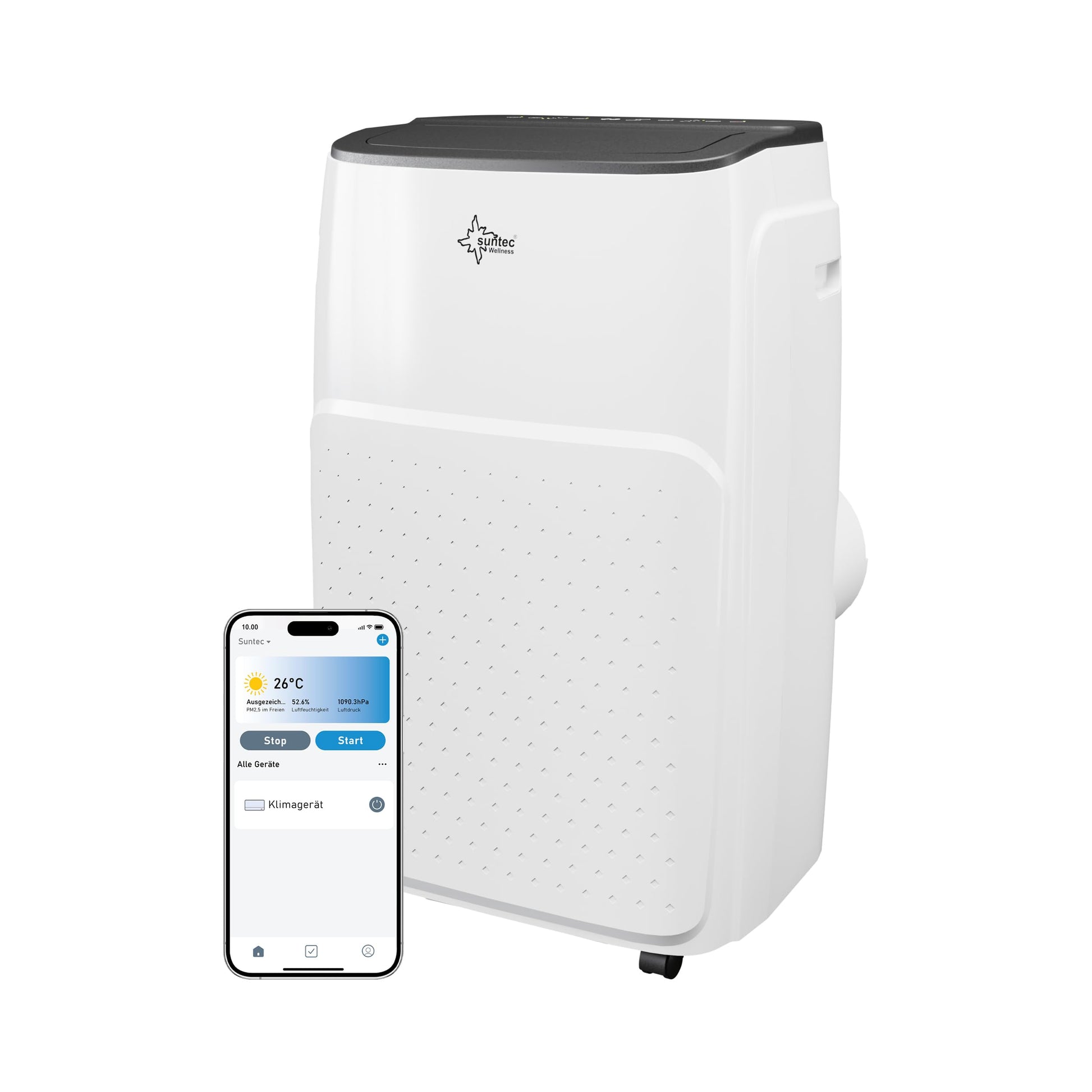 SUNTEC Mobiles Klimagerät (Impuls 3.5 Eco) mit Abluftschlauch: 12.000BTU, Kühler und Entfeuchter
