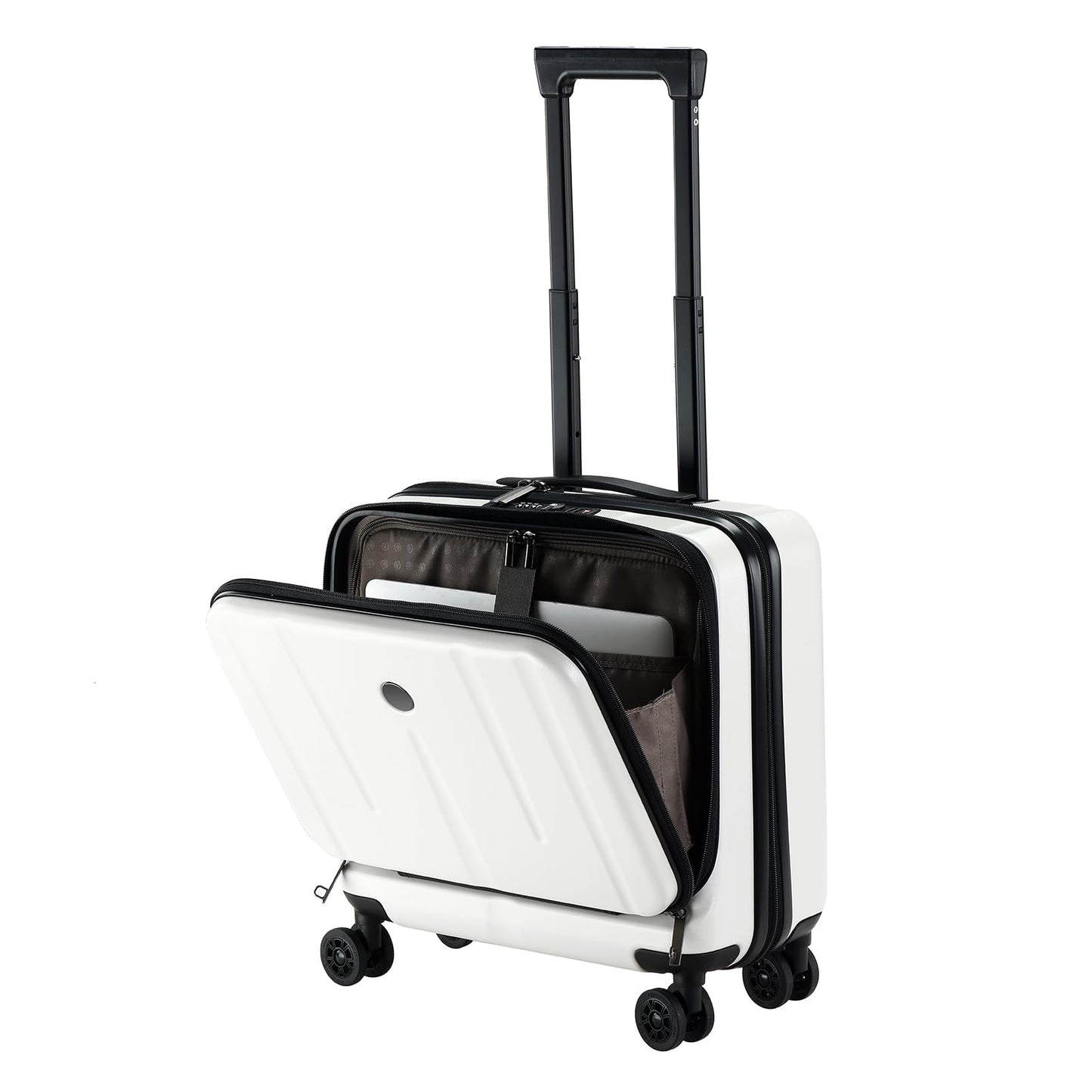 TydeCkare 16-Zoll Handgepäck-Aktenkoffer mit 2 Laptopfächern: TSA-Schloss