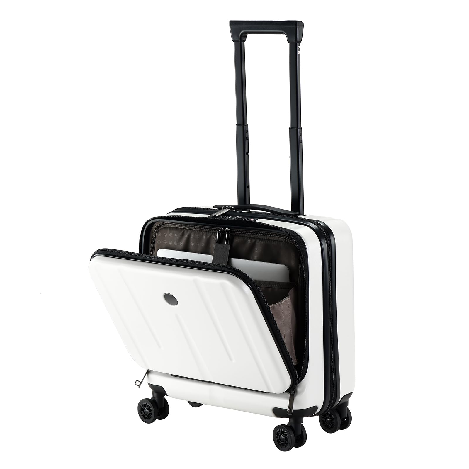 TydeCkare 16-Zoll Handgepäck-Aktenkoffer mit 2 Laptopfächern: TSA-Schloss