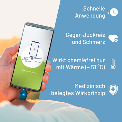 heat it - Insektenstichheiler für dein iPhone: Chemiefreie Behandlung mit konzentrierter Wärme