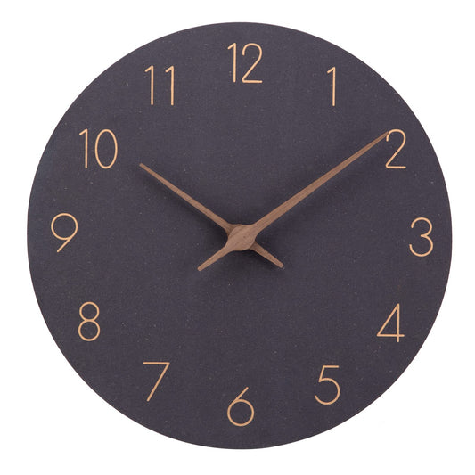 Holz Quarz-Wanduhr (30cm) ohne Tickgeräusche für Wohnzimmer, Küche: Batterie-betrieben