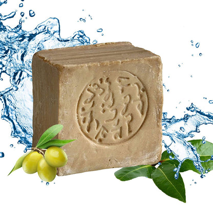 Original Aleppo Seife - 85% Olivenöl - 15% Lorbeeröl, Olivenölseife (200g): Vegan