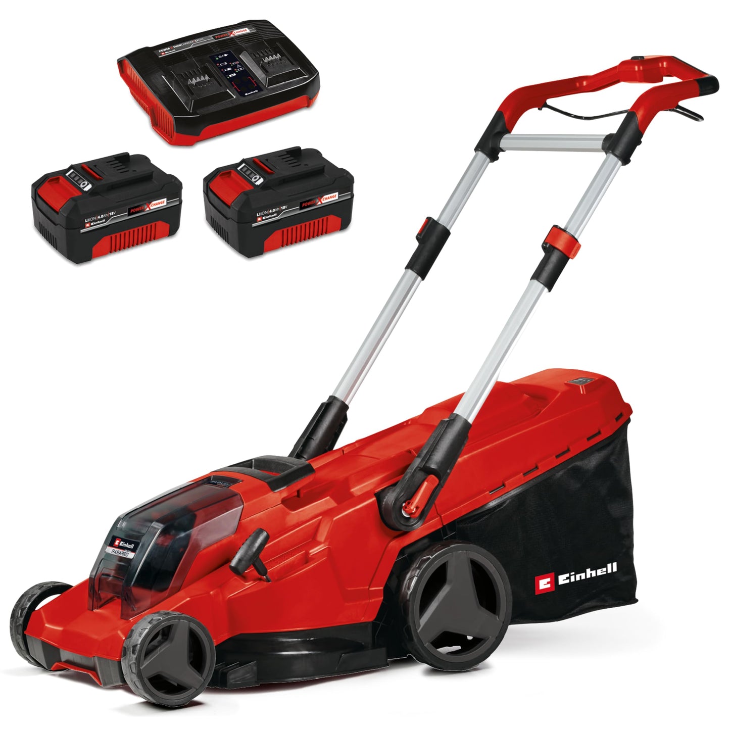 Einhell Akku-Rasenmäher 'RASARRO' 36/42 Kit Power X-Change inkl. 2x 4,0Ah Akkus+Ladegerät