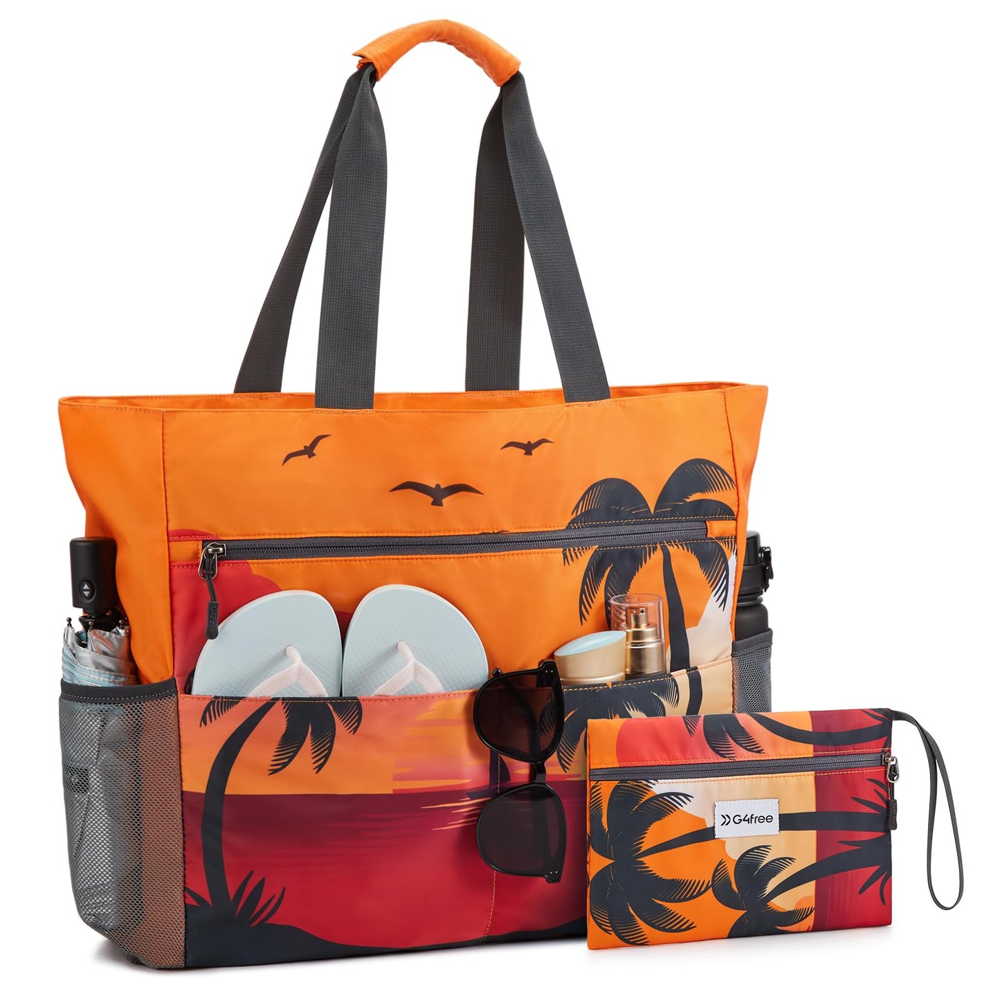 Wasserdichte Strandtasche XXL für Familie: Faltbar, Leicht auch für Shopping