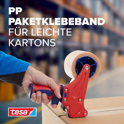 tesa 64014 Verpackungsband (Transparent): 6 Rollen à 66m x 50mm, leise & UV-beständig