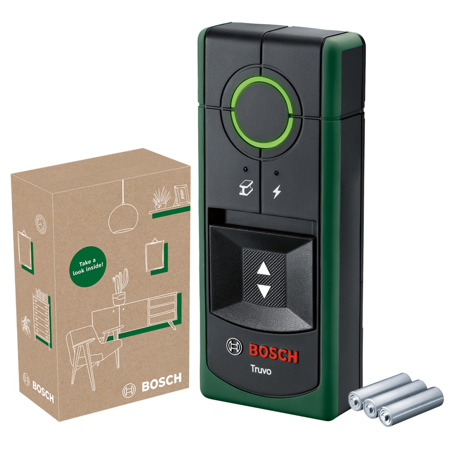 Bosch Ortungsgerät 'Truvo der 2. Generation' mit Ein-Knopf-Bedienung: Wandscanner bis 70mm