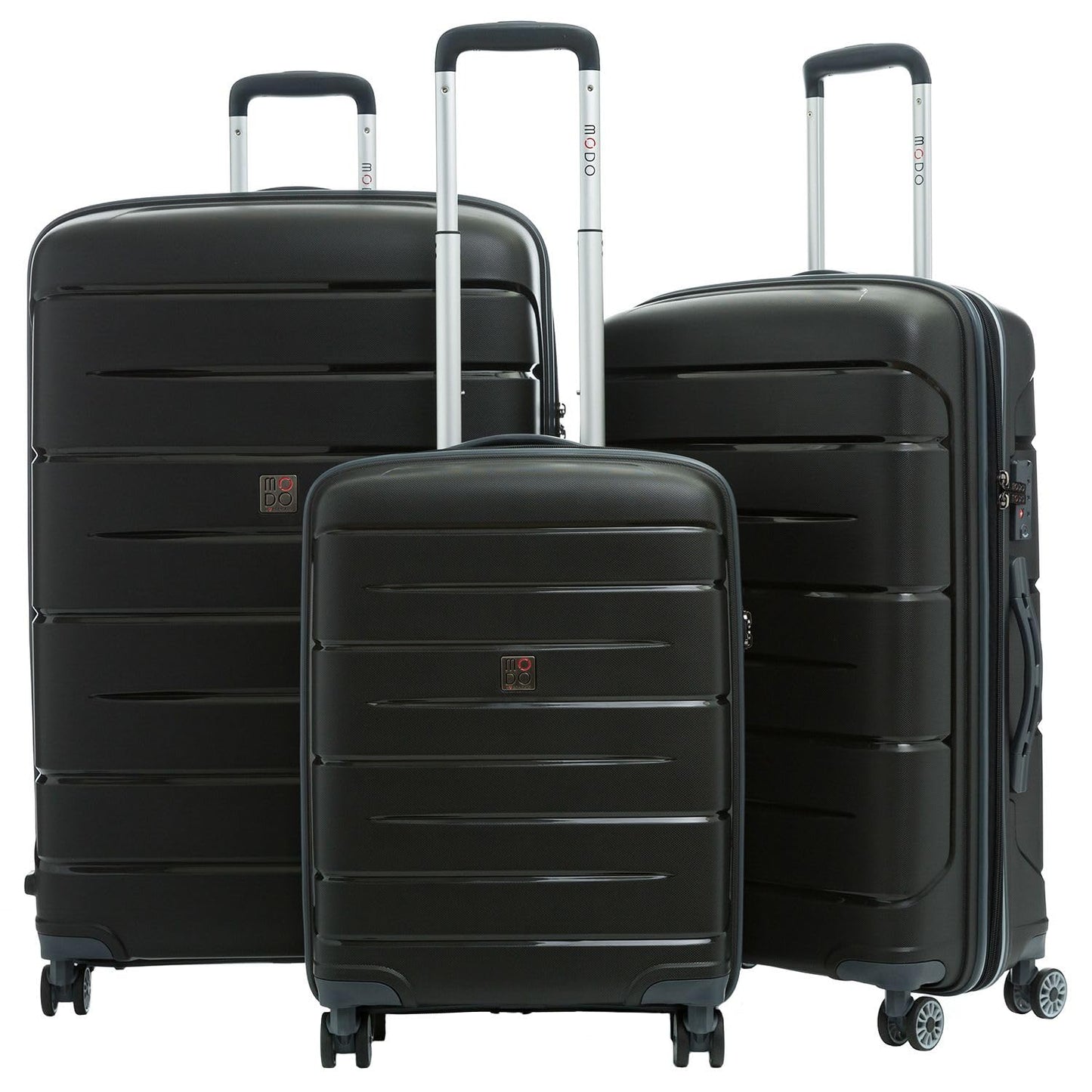 MODO BY RONCATO 'Starlight 2.0' Hartschalen Reisekoffer-Set (3-teilig): TSA Schloss, Schwarz