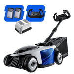 Litheli Easysurge Akku Rasenmäher inkl. 2x4,0Ah Akkus: Selbstfahrend (2,2-4,7 km/h), Bürstenloser Motor